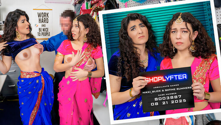 [Shoplyfter] - Older Jack Vegas Gets Double BJ from Young Brunettes - Jack Vegas - Satine Summers - Nikki Slick