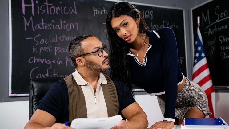 [TransSensual] - Enhanced Bubble Butt Anal Sex with Kissing and Handjob Action - Dillon Diaz - Victoria Grant