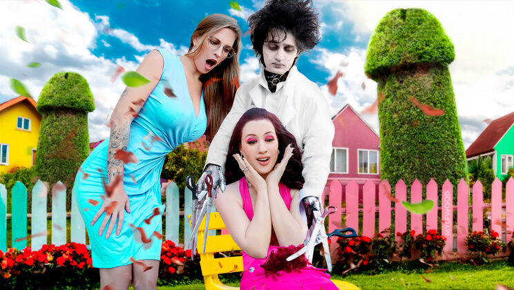 Two Brunettes in Dresses: Elias Cash Gets a Double Blowjob from Jessica Ryan and Annie King