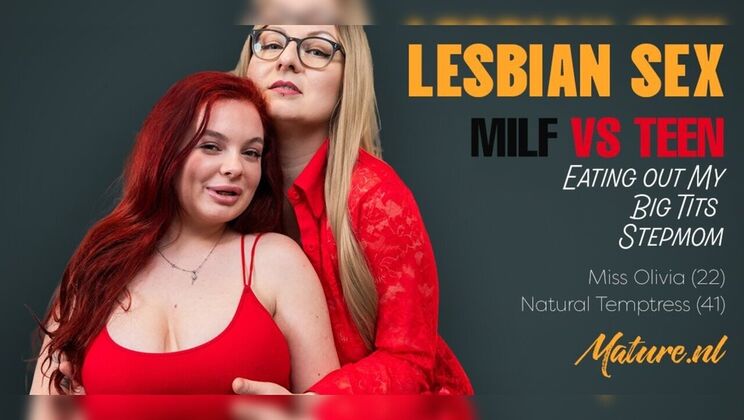 Lesbian Stepdaughter Miss Olivia Munching On Busty Blonde Stepmom's Clit
