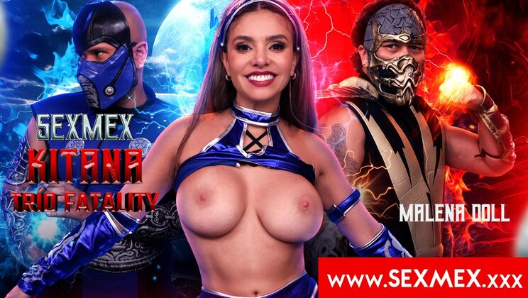 Kitana Fatality Threesome with Ebony Malena Doll