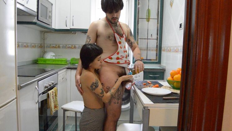 Food Play Leads To POV Handjob