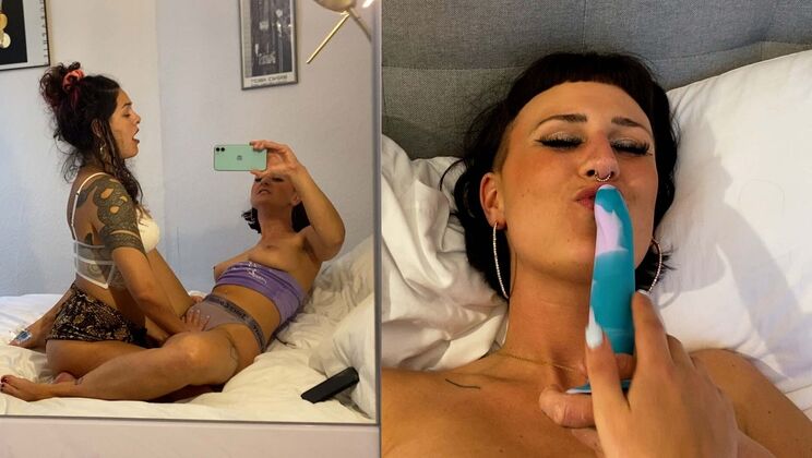 Purple Perfection: Hairy Brunette Lesbians Fingering
