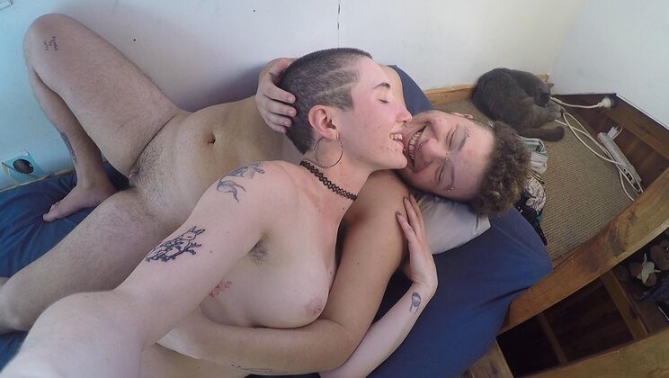 Mikael & Jade in Liquid Smoke – Breast Kissing & Cuddling