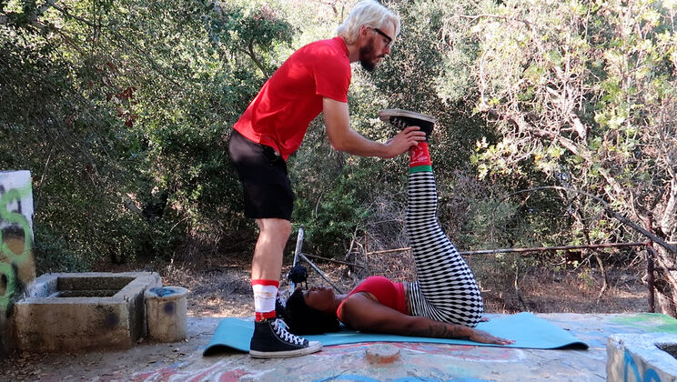 Fit Frisky Festive Blowjob and Footjob Fun