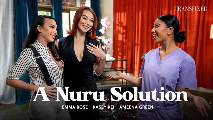 Kasey Kei, Emma Rose & Ameena Green in Hot Nuru Massage and Big Cock Fuck